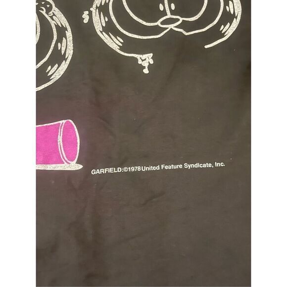 GARFIELD CAT Vintage 2 sided single stitch tee Spray Paint All over Freeze XL pa - Picture 11 of 13